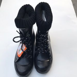 Sporto women’s black waterproof duck boots